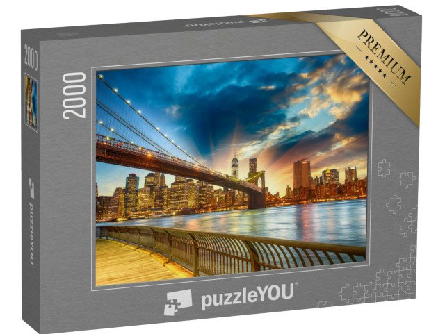 puzzle 2000 dílků „Západ slunce nad Manhattanem, New York, USA“