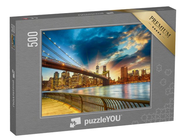 puzzle 500 dílků „Západ slunce nad Manhattanem, New York, USA“