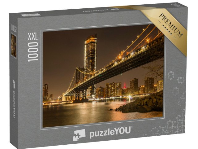 puzzle 1000 dílků XXL „Západ slunce nad Manhattanem v New Yorku, USA“
