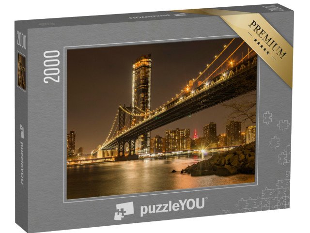 puzzle 2000 dílků „Západ slunce nad Manhattanem v New Yorku, USA“