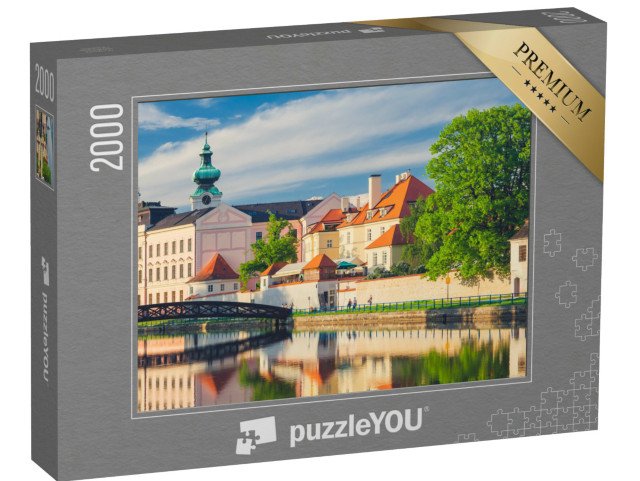 puzzle 2000 dílků „Západ slunce: Pohled na České Budějovice, Česká republika“
