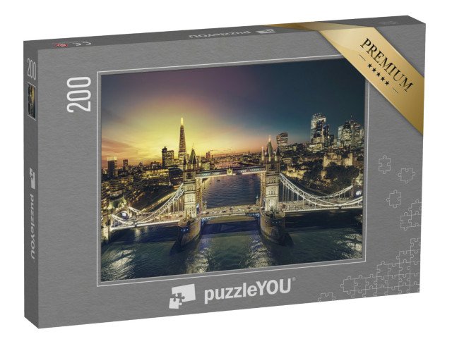 puzzle 200 dílků „Západ slunce v Londýně, Anglie“