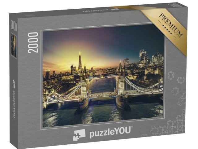 puzzle 2000 dílků „Západ slunce v Londýně, Anglie“