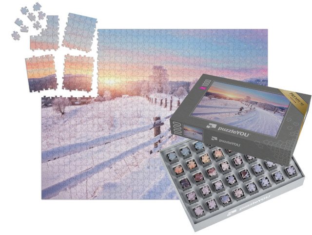 SMART SORTED® | Puzzle 1000 dílků „Západ slunce v zimní říši divů“