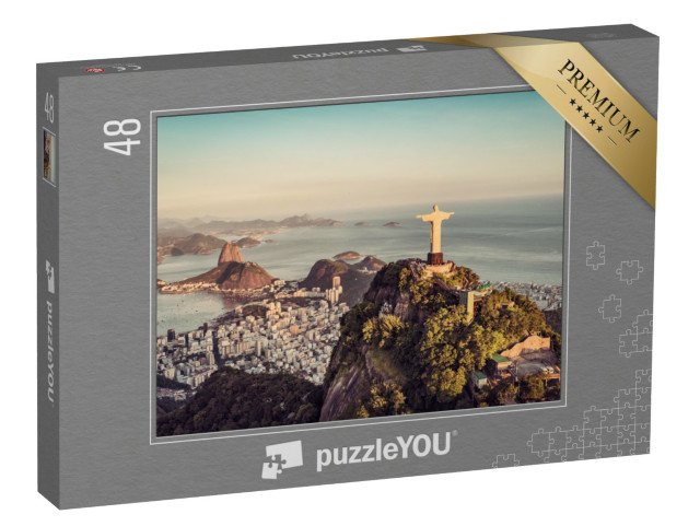 puzzle 48 dílků „Zátoka Botafogo a hora Sugarloaf, Rio De Janeiro, Brazílie“
