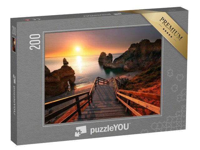puzzle 200 dílků „Zátoka v Ponta da Piedade, Algarve, Portugalsko“