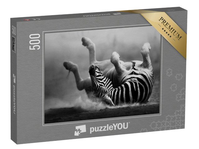 puzzle 500 dílků „Zebra se válí v prachu“