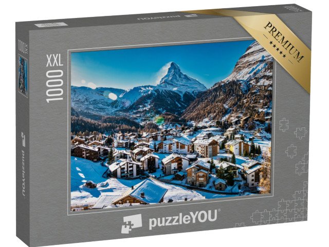 puzzle 1000 dílků XXL „Zermatt a Matterhorn, Švýcarsko“