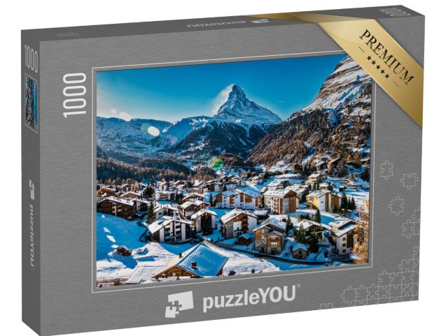 puzzle 1000 dílků „Zermatt a Matterhorn, Švýcarsko“