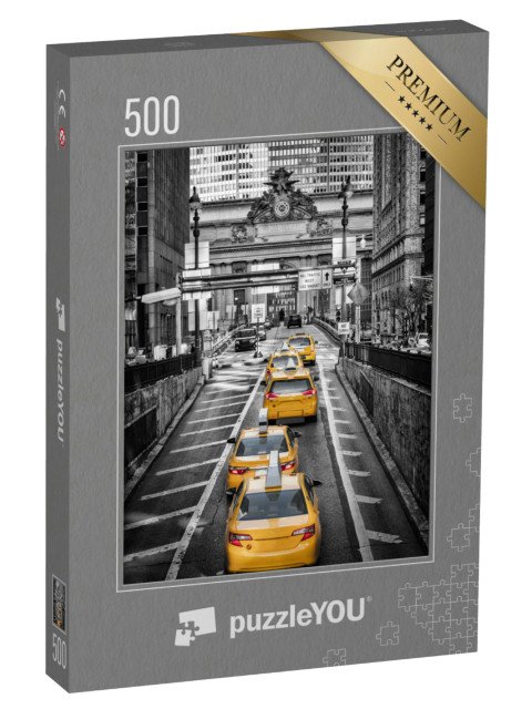 puzzle 500 dílků „Žluté taxíky před terminálem Grand Central, New York, USA“