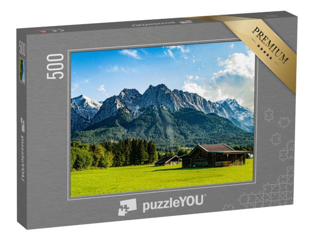 puzzle 500 dílků „Zugspitze při pohledu z Grainau/Garmisch-Partenkirchenu“