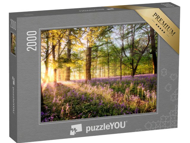 puzzle 2000 dílků „Zvonky v lese při východu slunce“