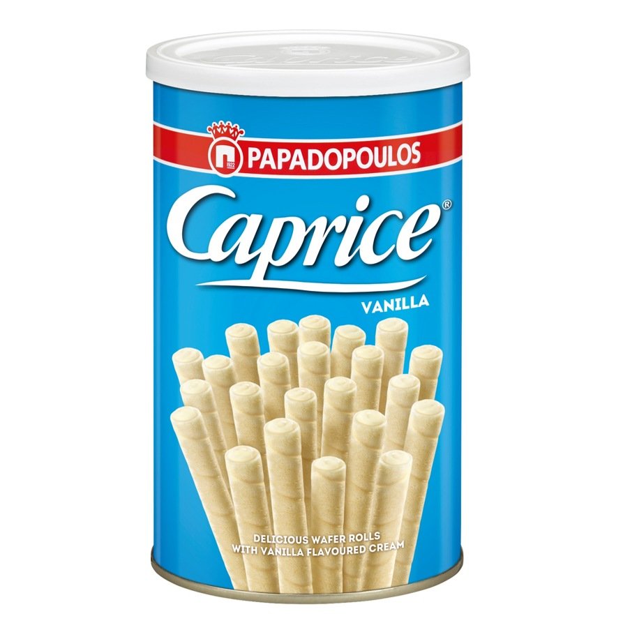 Papadopoulou Caprice plněné trubičky Vanilla 250g