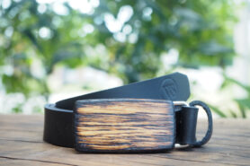 Wood Style Opasek Slim Opalovaný Obvod pasu: 120, Barva kůže: Černá