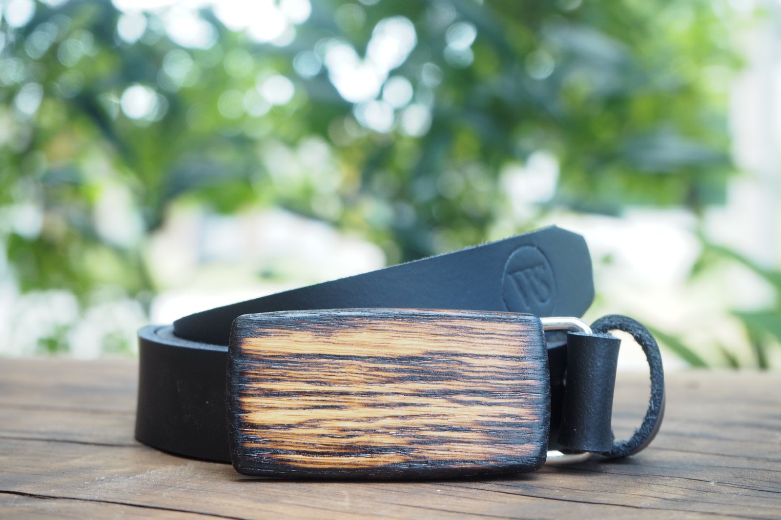 Wood Style Opasek Slim Opalovaný Obvod pasu: 120, Barva kůže: Černá