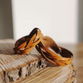 Wood Style Proplétaný náramek - caramel Velikost náramku: XL
