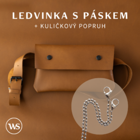 Wood Style Ledvinka Hnědá Varianta: Ledvinka s páskem + kuličkový popruh