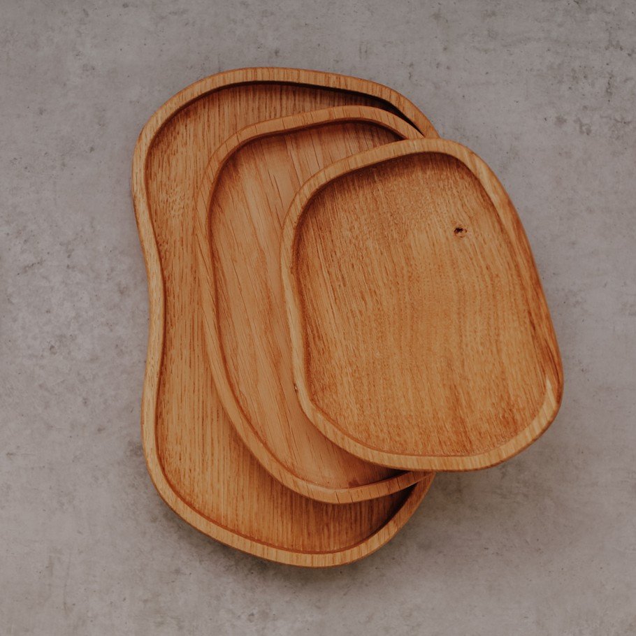 Wood Style Tácek organický - DUB Velikost tácku: Sada třech velikostí