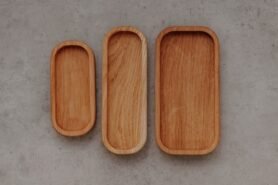 Wood Style Tácek ovál - Dub Velikost tácku: Sada třech velikostí