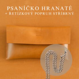 Wood Style Psaníčko Hranaté - Skořice Popruh: Řetízkový stříbrný