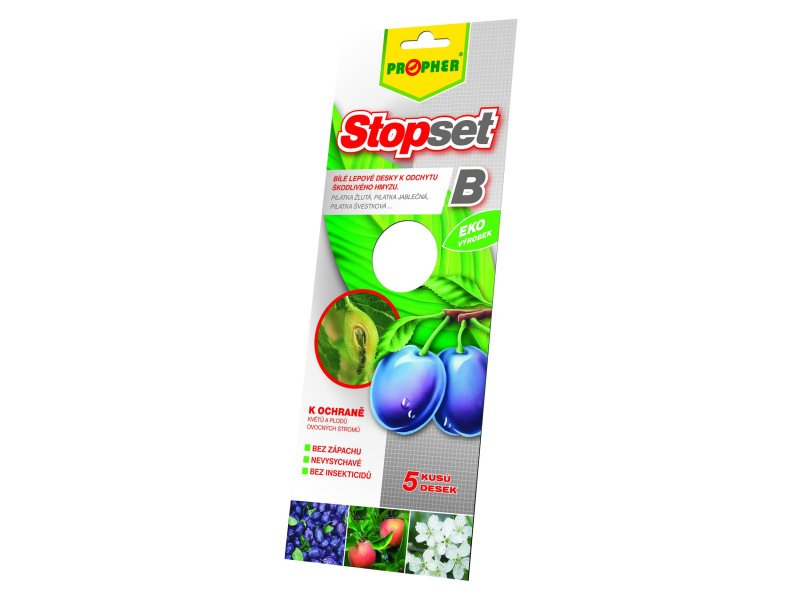 AgroBio STOPSET B desky bílé 25x10 cm