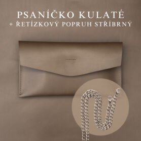 Wood Style Psaníčko Kulaté - Mokka Popruh: Řetízkový stříbrný