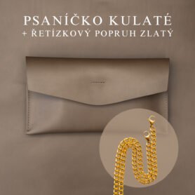 Wood Style Psaníčko Kulaté - Mokka Popruh: Řetízkový zlatý