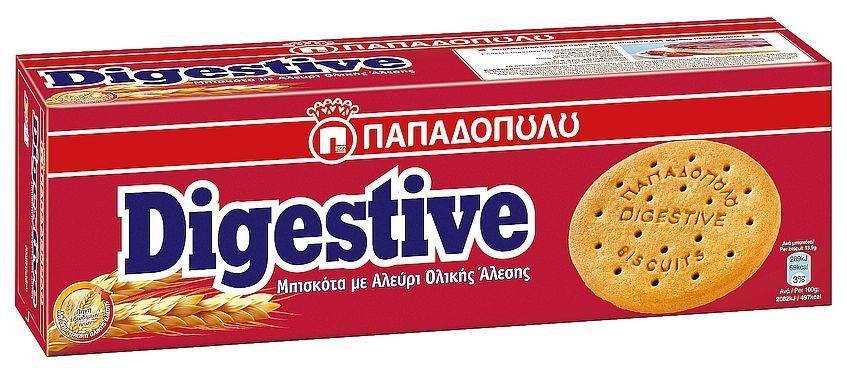Papadopoulou Digestive pšeničné sušenky 250g