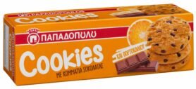 Papadopoulou Cookies s kousky čokolády a pomeranče 180g