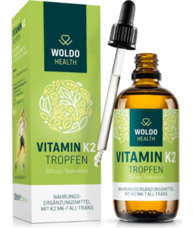 WoldoHealth Vitamín K2 (MK7) Kapky -50ml (WOLDOHEALTH)