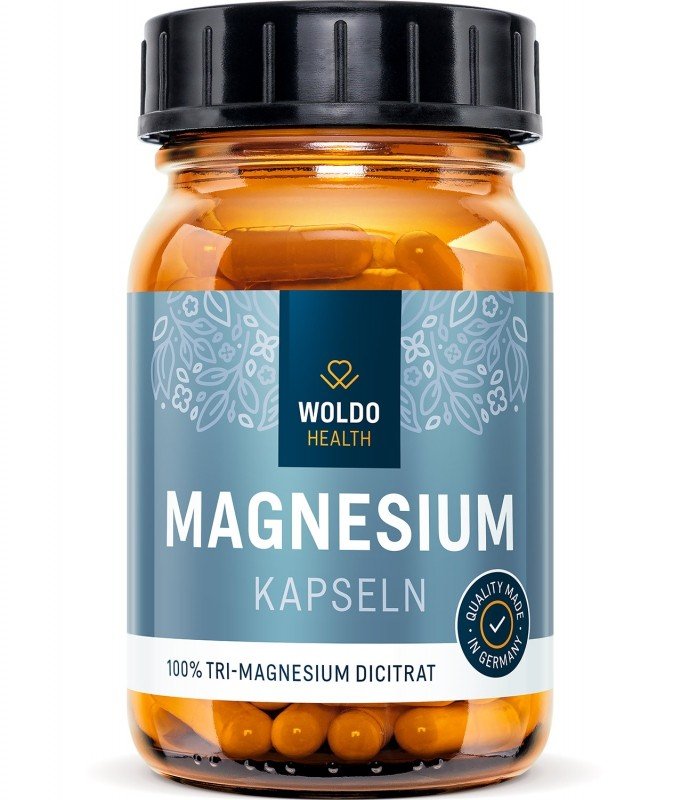 WoldoHealth Tri-Magnesium dicitrát (Hořčík) -120 kapslí (WOLDOHEALTH)