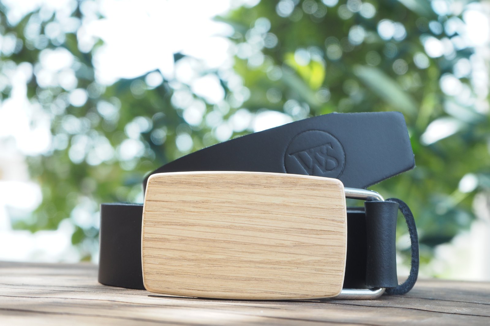 Wood Style Opasek Kulatý Dub Obvod pasu: 70, Barva kůže: Černá