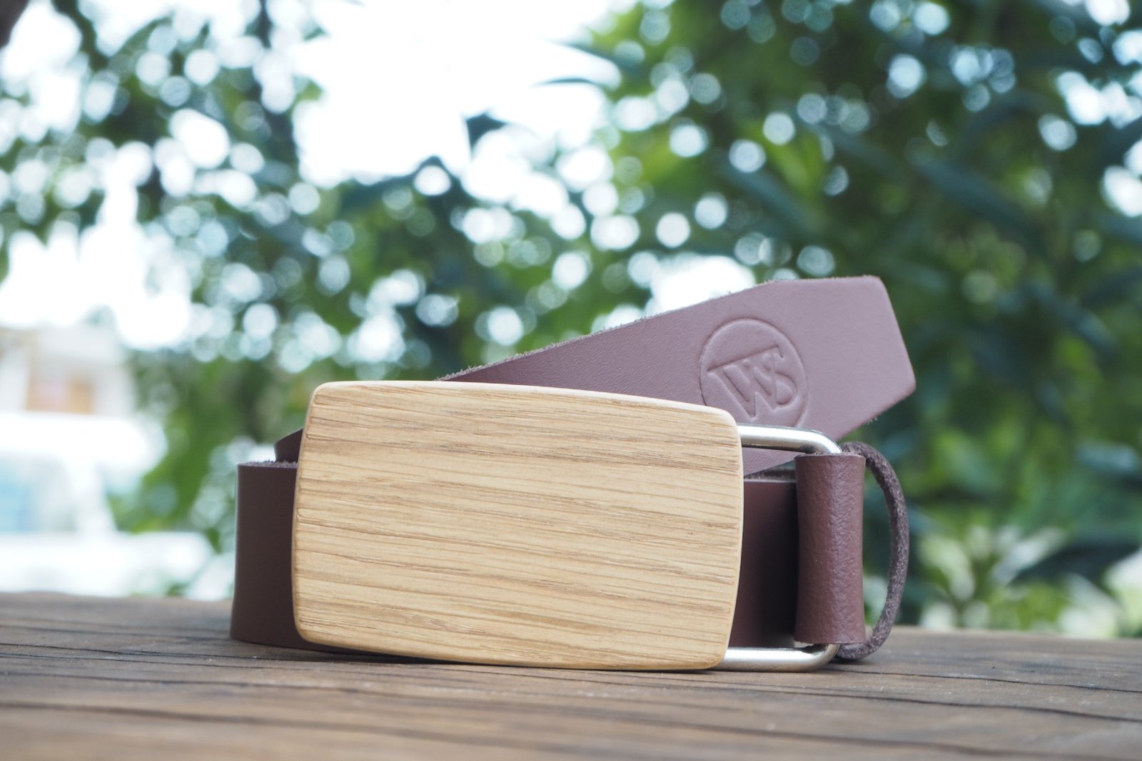 Wood Style Opasek Kulatý Dub Obvod pasu: 120, Barva kůže: Hnědá