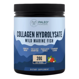 Paleo Powders Kolagen Z Divokých Tresek (Jahoda + vit. C) -500g (Paleo Powders)