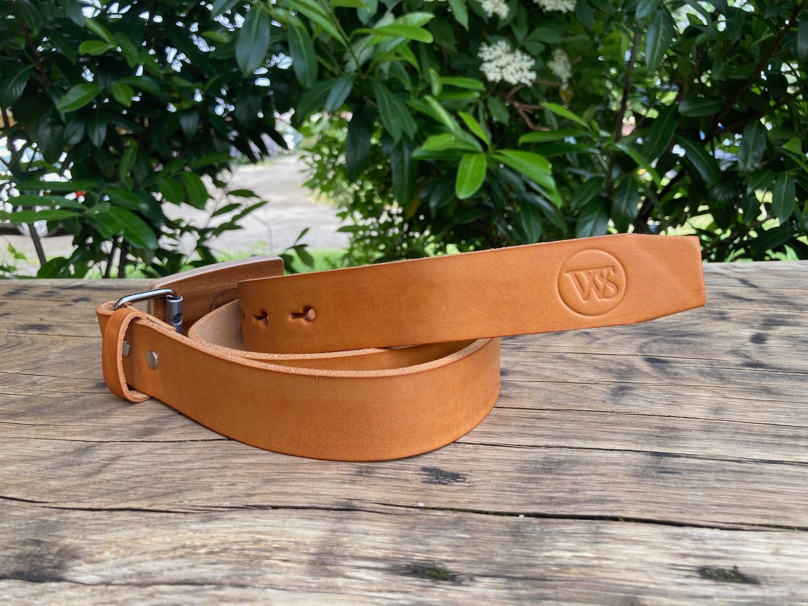 Wood Style Opasek Kulatý Dub černý Obvod pasu: 120, Barva kůže: Caramel