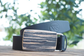 Wood Style Opasek Kulatý Dub černý Obvod pasu: 120, Barva kůže: Černá