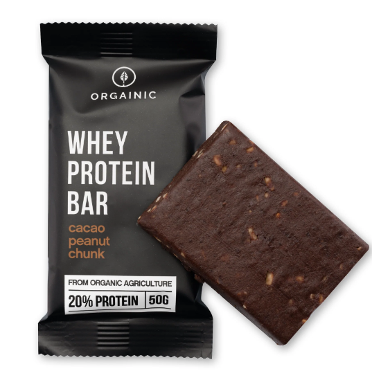 ORGAINIC BIO Proteinová Energy Tyčinka - (ORGAINIC) ORGAINIC: Kakao/Buráky - 1 Tyčinka (50g)
