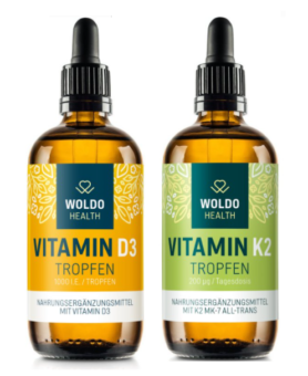 WoldoHealth Vitamíny D3 + K2 (kapky) v MCT (WHOLDOHEALTH)