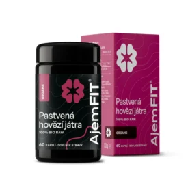 AjemFIT BIO Raw Hovězí Játra Balení: 60 kapslí - 30g