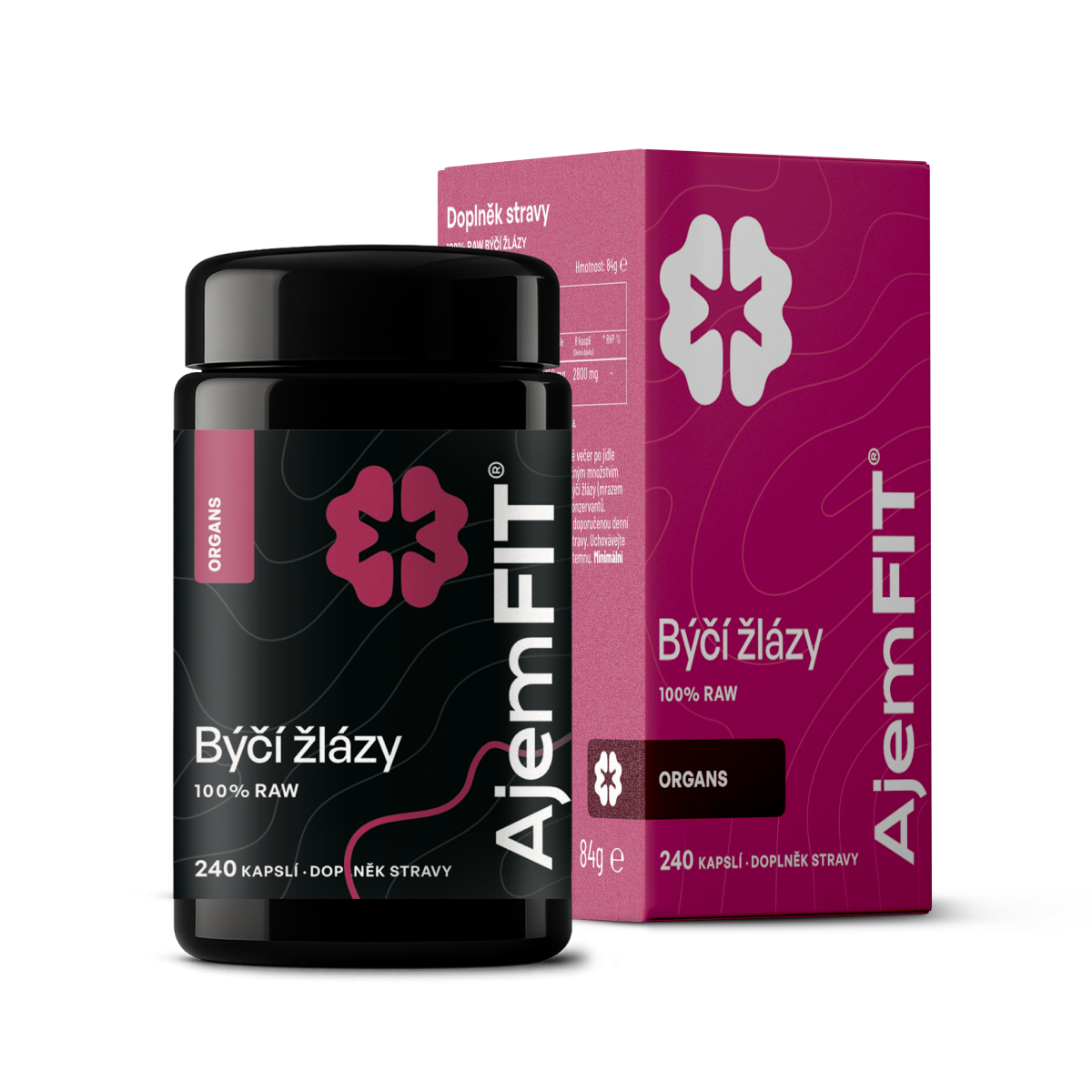 AjemFIT Raw Býčí Žlázy Varianty:: 80 kapslí - 28g