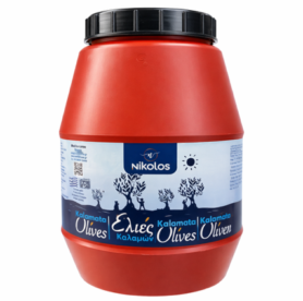 Nikolopoulos Estate Nikolos černé olivy Kalamata s peckou 3kg