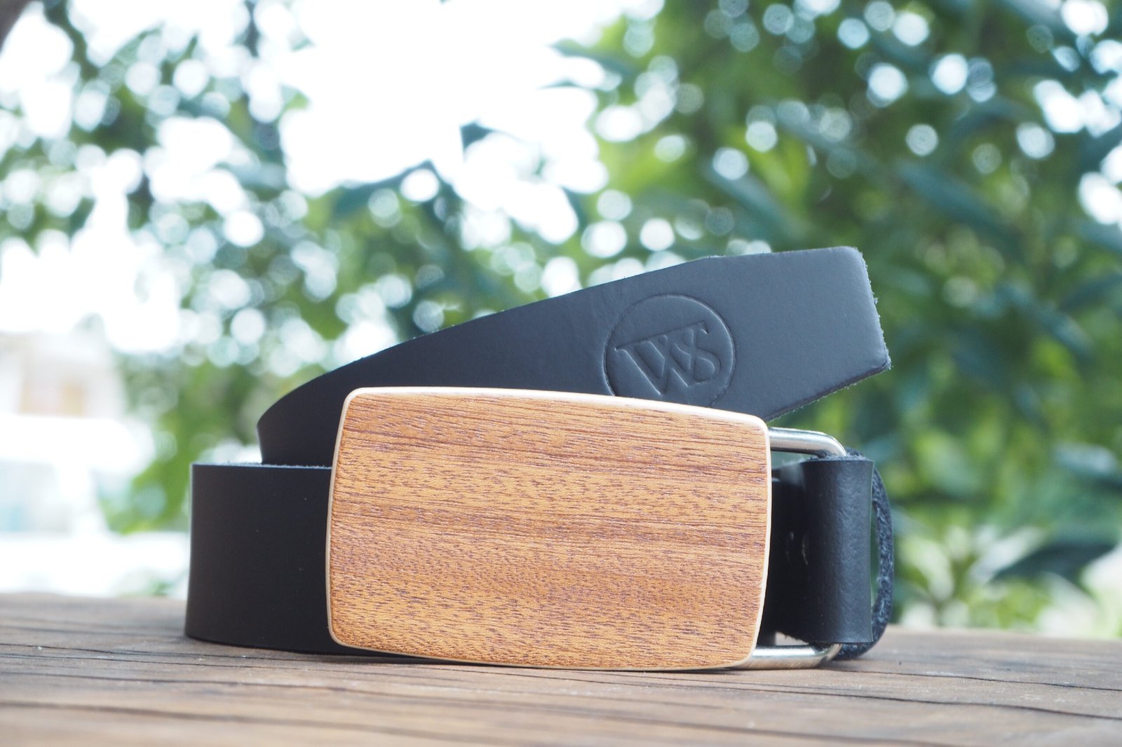 Wood Style Opasek Kulatý Třešeň Obvod pasu: 105, Barva kůže: Černá