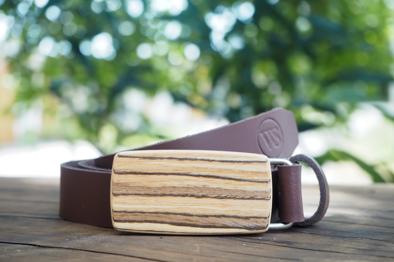 Wood Style Opasek Slim Zebráno Obvod pasu: 105, Barva kůže: Černá - Obrázek 2