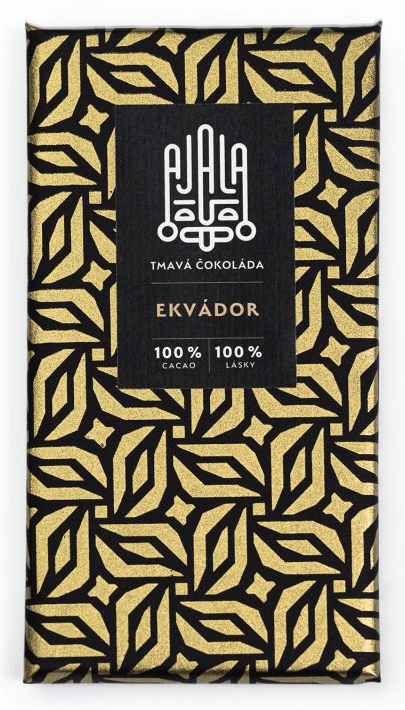 100% AJALA Čokoláda (bez přísad) -45g (Ekvádor) BANÁNKY: 1ks - (45g)