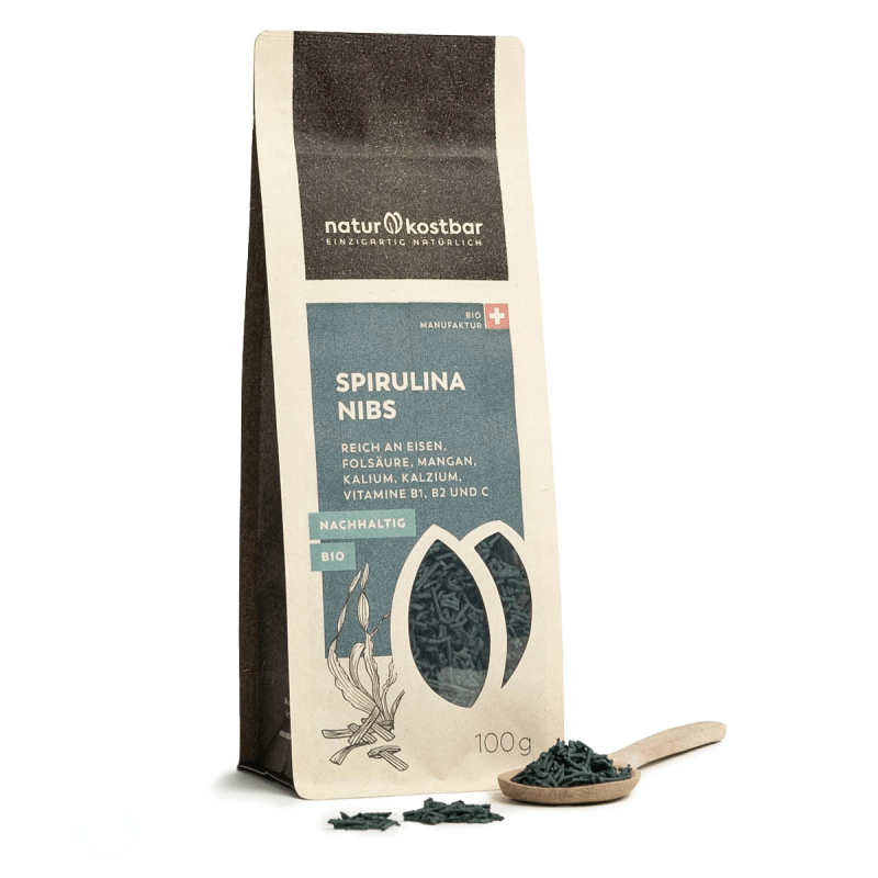 NATURKOSTBAR BIO Spirulina nibs -100g (Švýcarsko)