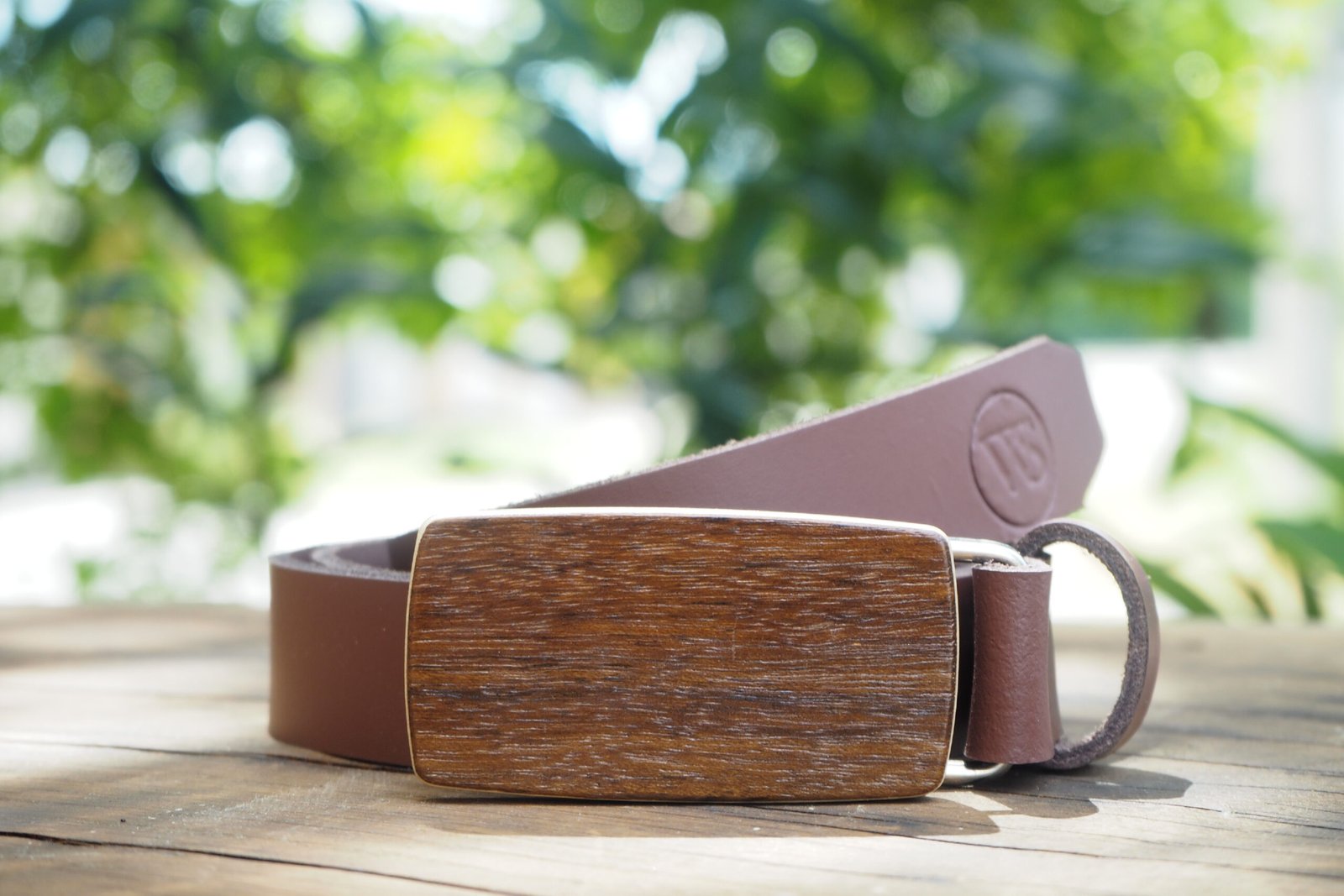 Wood Style Opasek Slim Ořech Obvod pasu: 105, Barva kůže: Hnědá