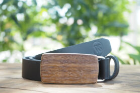 Wood Style Opasek Slim Ořech Obvod pasu: 120, Barva kůže: Černá
