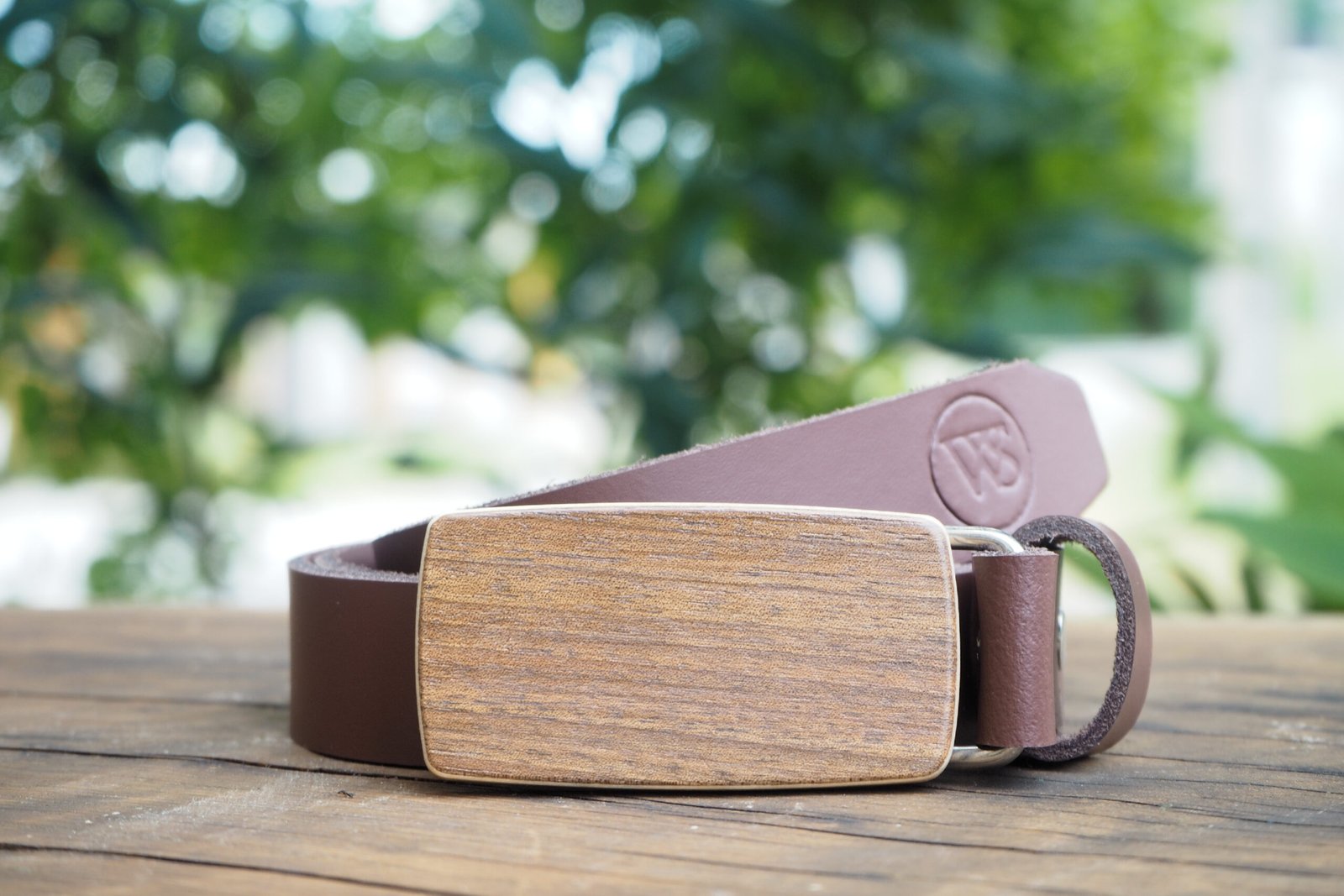 Wood Style Opasek Slim Ořech americký Obvod pasu: 120, Barva kůže: Hnědá