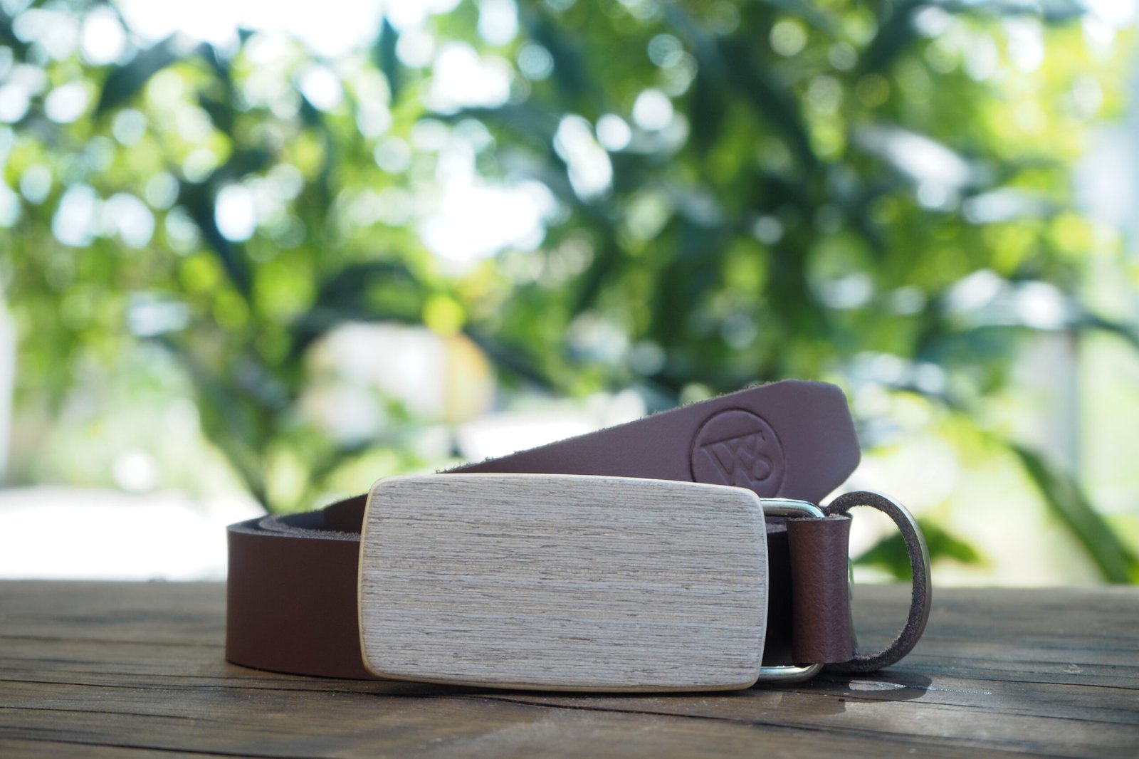 Wood Style Opasek Slim Šedé hedvábí Obvod pasu: 95, Barva kůže: Černá - Obrázek 2