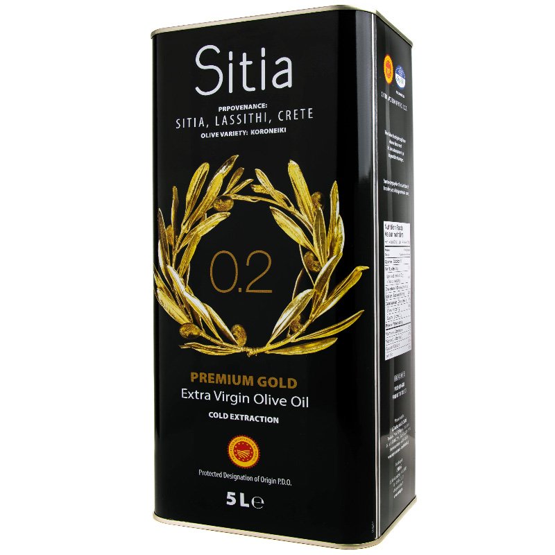 Sitia PREMIUM GOLD SITIA Kréta PREMIUM GOLD 0,2 Extra panenský olivový olej 5 l – plech